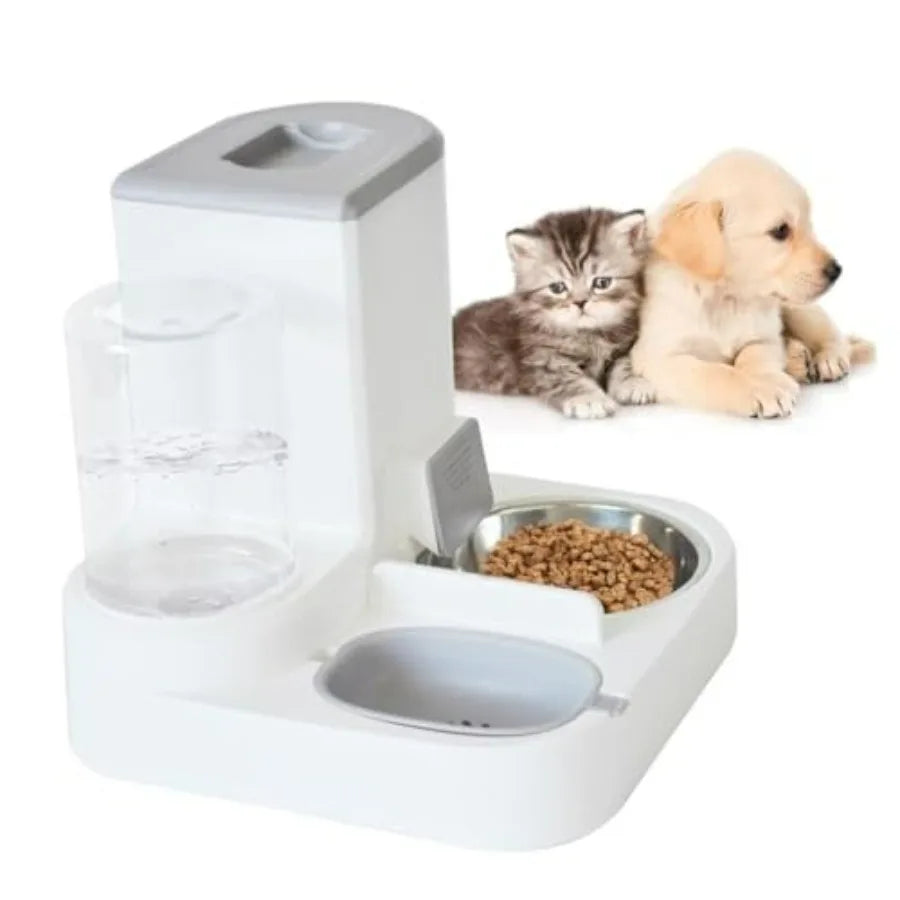 Automatic Cat Food and Water Dispenser Set 2 in 1,