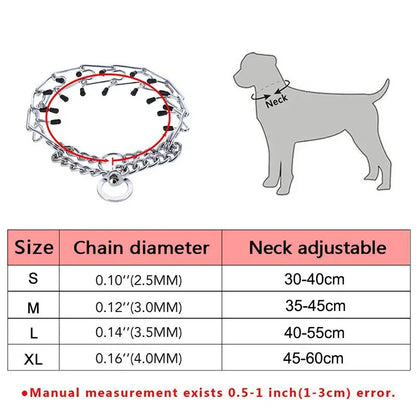 Collar Pinch Dog Training With Comfort Rubber Tips
