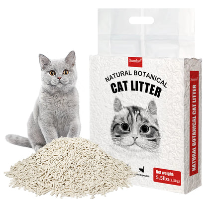 33lbs Cat Litter, Natural Botanical, Flushable, Quick Clumping,