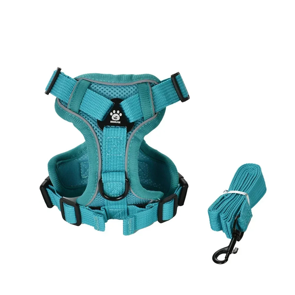 Pet Harness and Leash Set Reflective Walking Puppy Vest