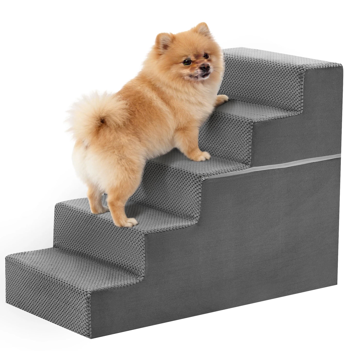3-5 Step Right Angled Foam Dog Stairs Washable