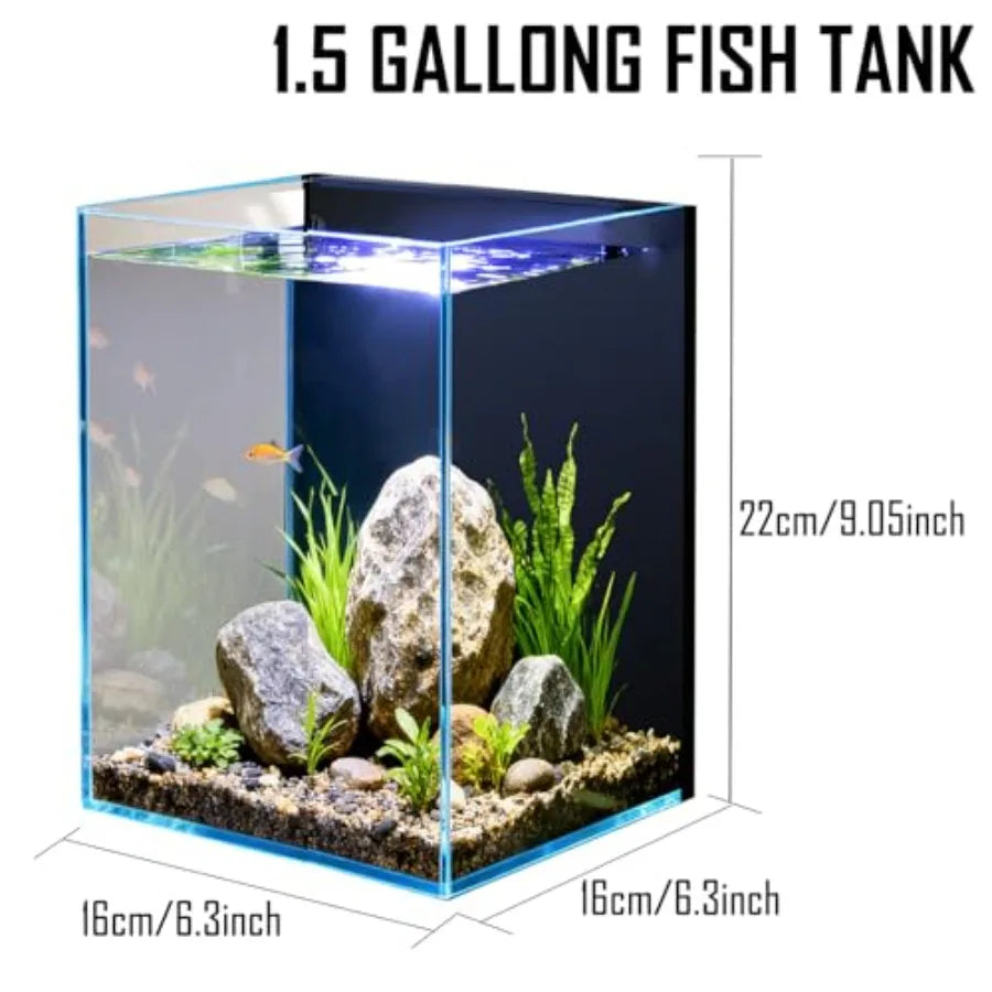 1.5 Gallon Fish Tank Starter Kits,