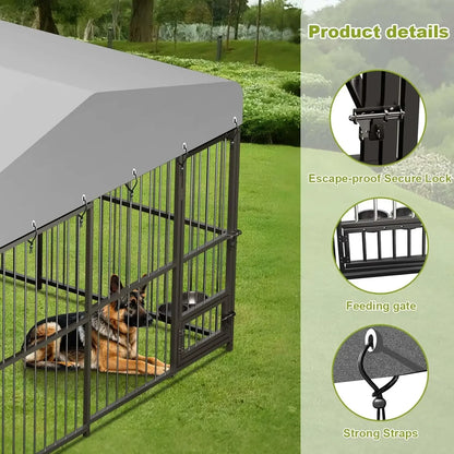 Large Dog Kennel Outside,10x10x6 FT