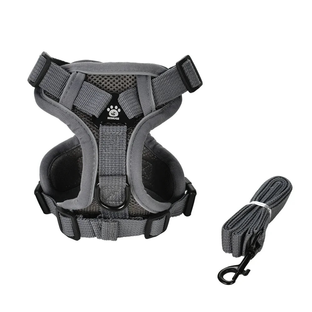 Pet Harness and Leash Set Reflective Walking Puppy Vest