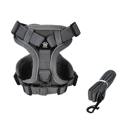 Pet Harness and Leash Set Reflective Walking Puppy Vest