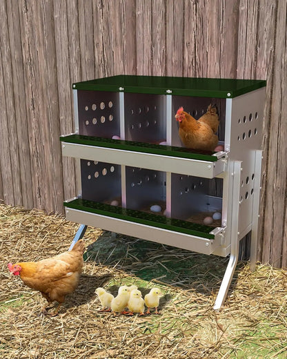 Metal Chicken Coop Nesting Box Roll Out Egg