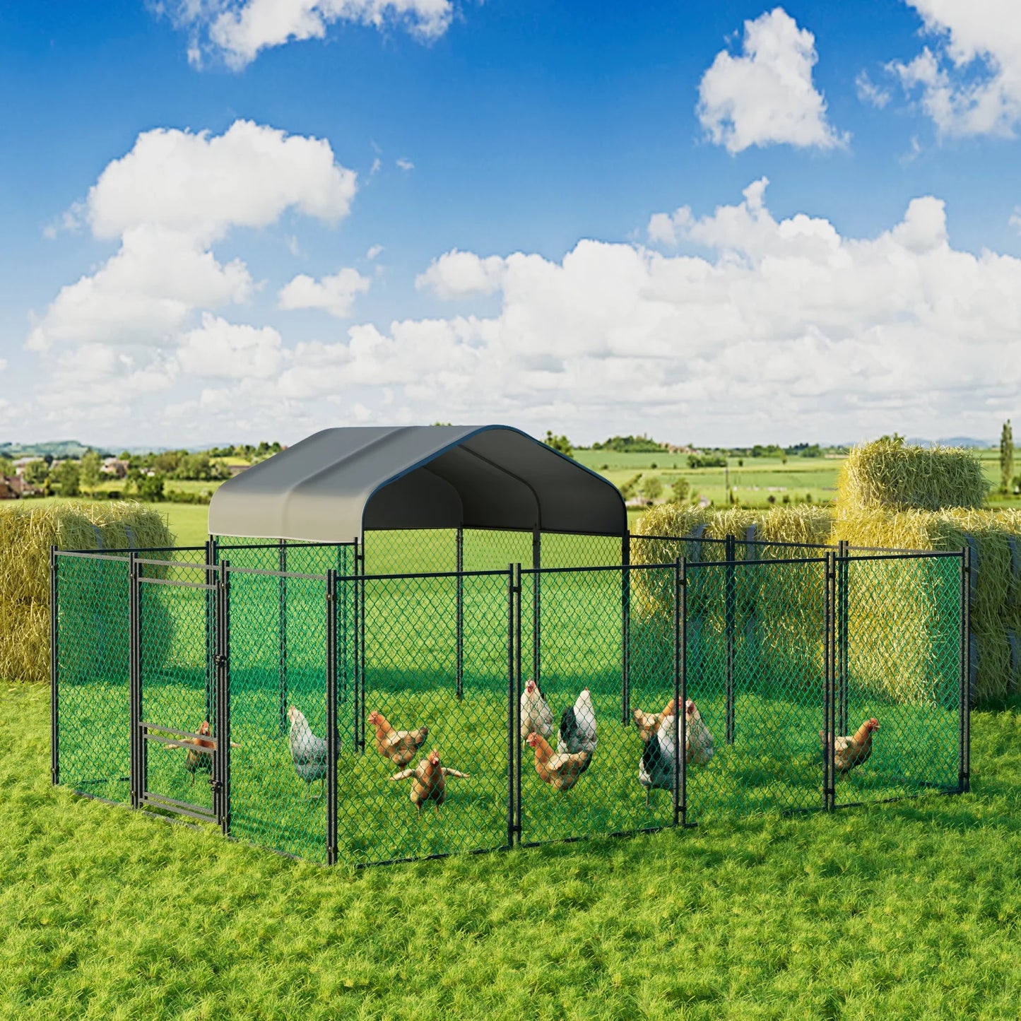 Chicken Coop/ Run Pen Metal Portable Cage