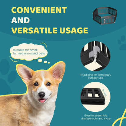 Plastic Dog Playpen 6 Panel 24IN Expandable Durable