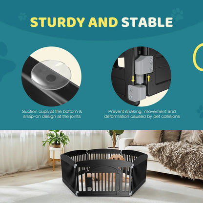Plastic Dog Playpen 6 Panel 24IN Expandable Durable