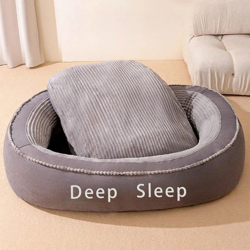 Pet Bed Comfortable Donut Round Washable