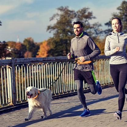 Hands Free Reflective Dog Leash Waist Bag Retractable