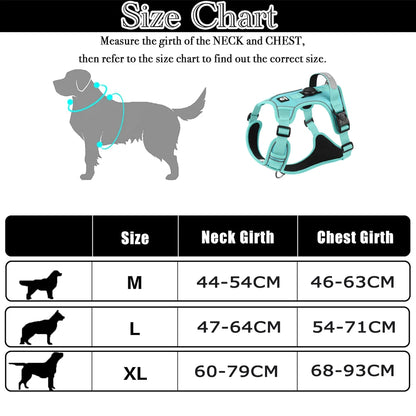 Dog Harness with Air tag Holder and Leash