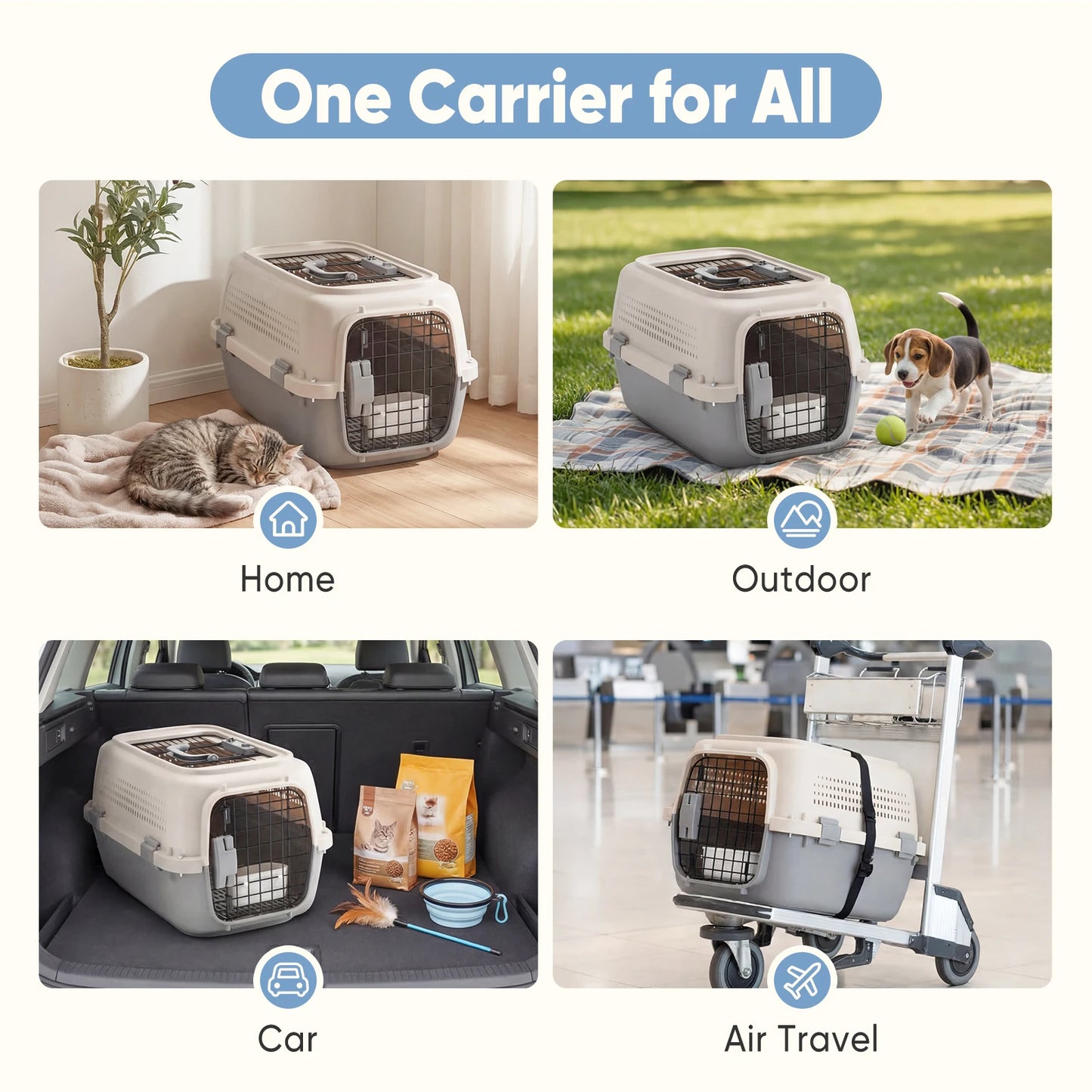 Pet Carrier for Small Dogs Cats 23 Inch