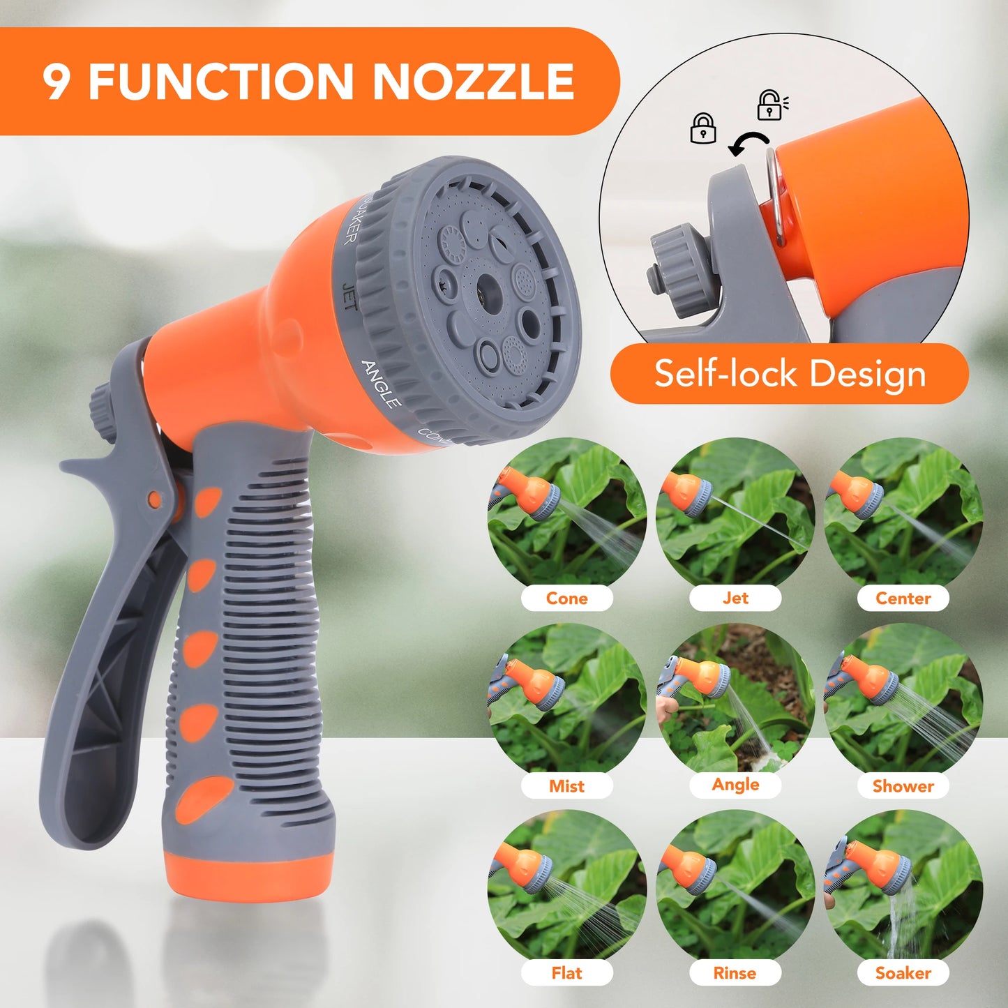 Retractable Garden Hose Reel 65/ 100 ft, Wall Mounted,