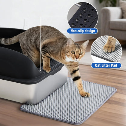 Stainless 24IN Steel Cat Litter Box with Lid Large Cat