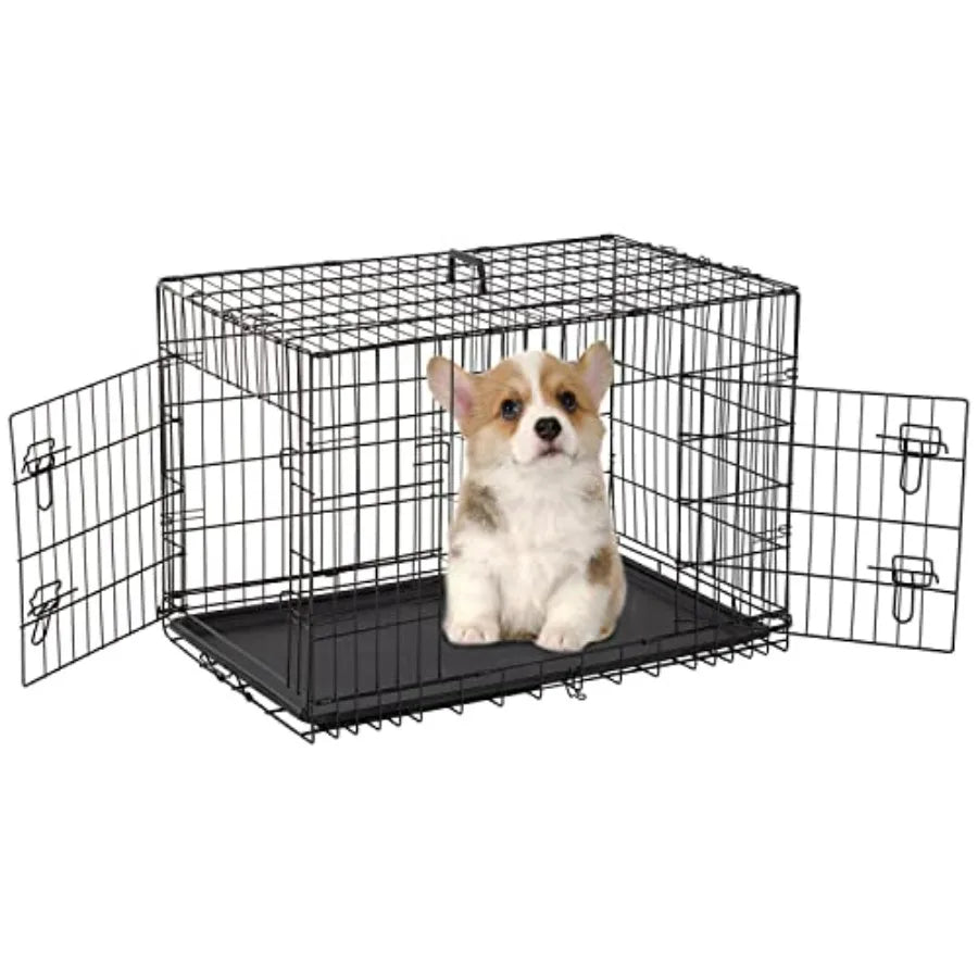 Dog Crate for Medium Dogs Folding Metal Wire
