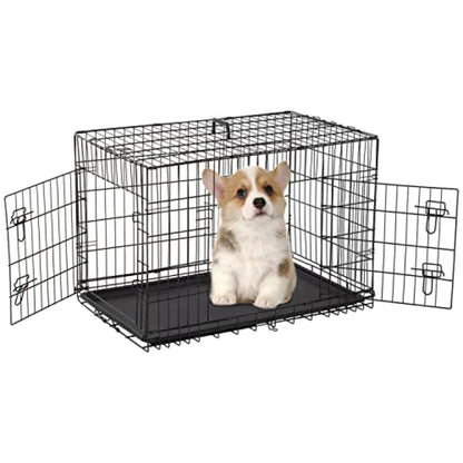 Dog Crate for Medium Dogs Folding Metal Wire