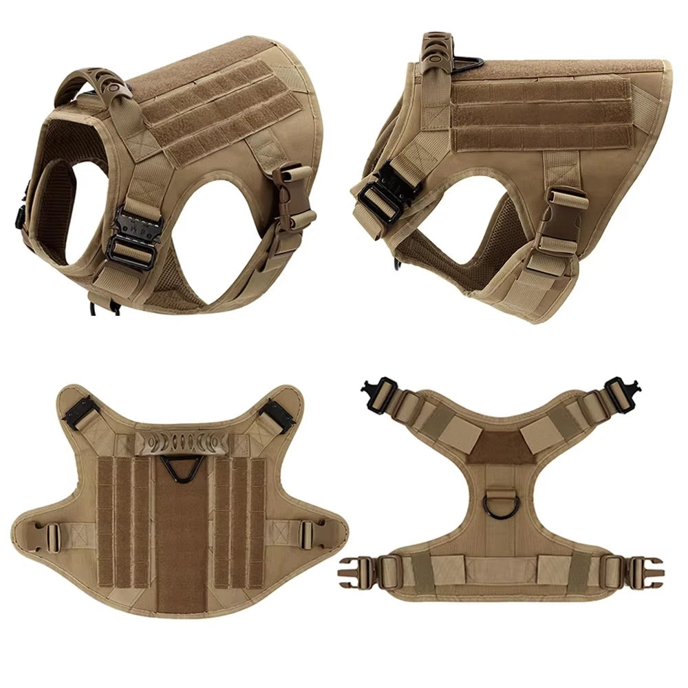 Tactical Dog Harness Collar And Leash Set
