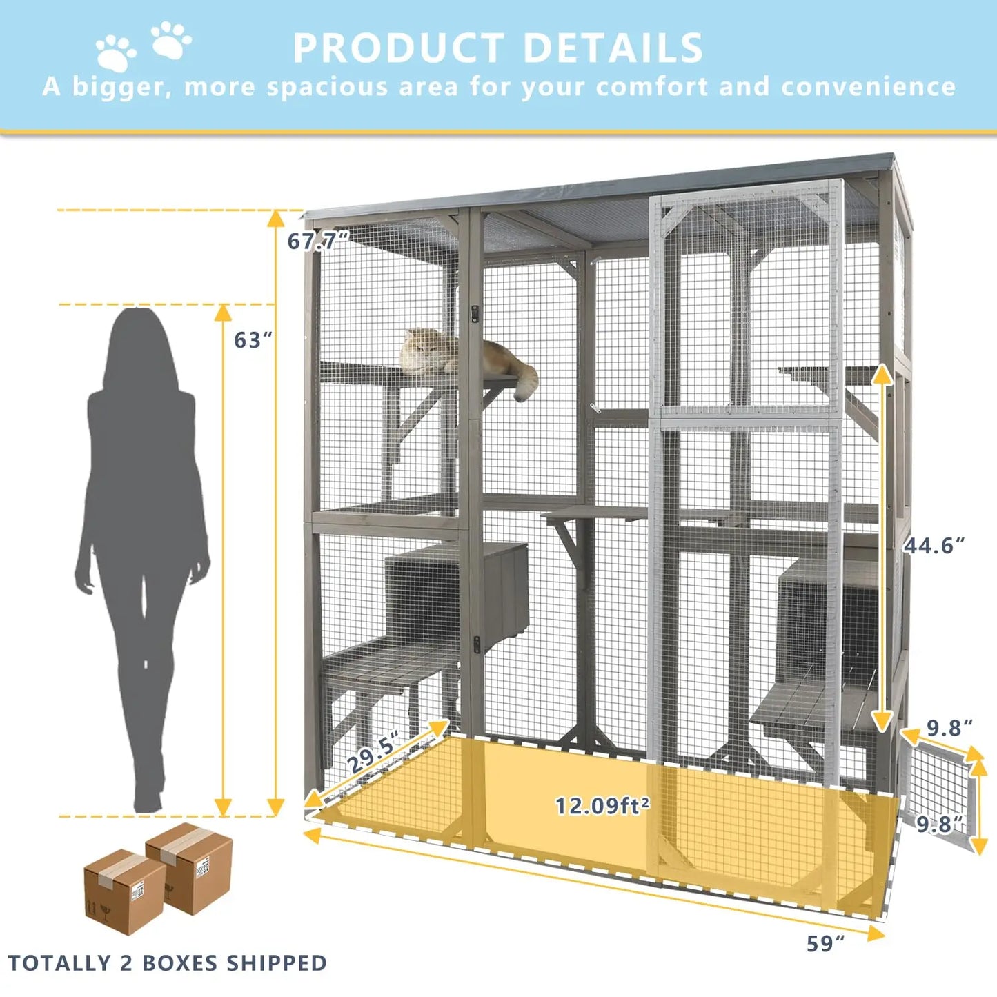 Catio Outdoor Cat Enclosure Large Window