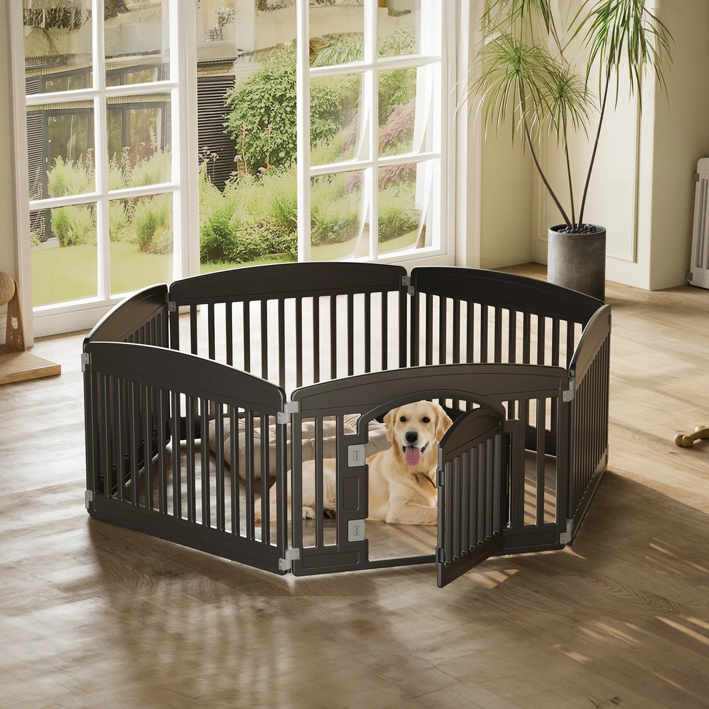 Plastic Dog Playpen 6 Panel 24IN Expandable Durable