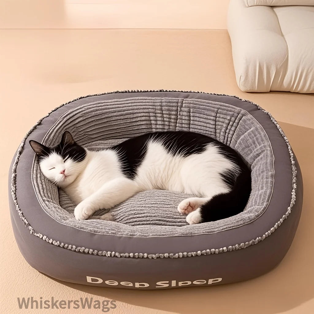 Pet Bed Comfortable Donut Round Washable
