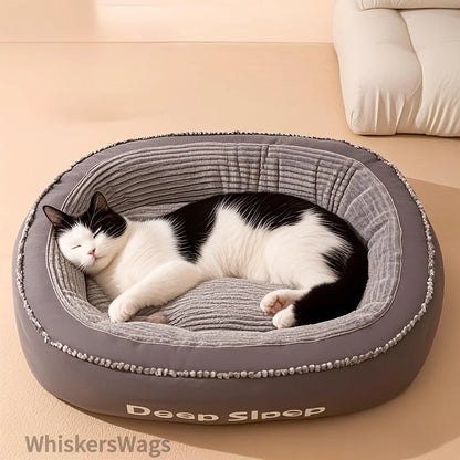 Pet Bed Comfortable Donut Round Washable