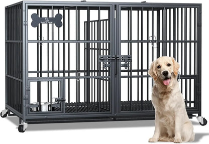 42 inch Heavy Duty Metal Dog Crate with Divider