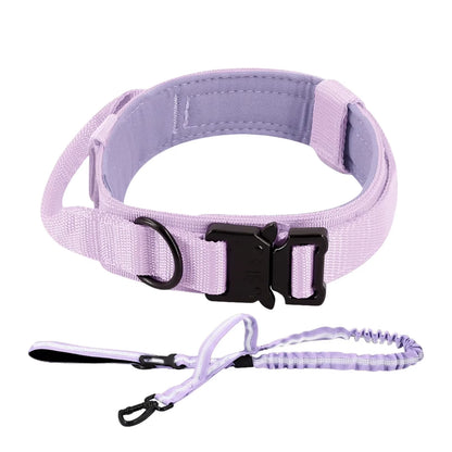 Dog Training Collar Adjustable Tactical W/ Leash