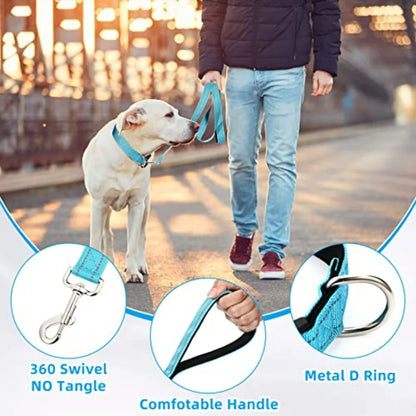 6 Sets Reflective Dog Leash and Collar Set, Nylon