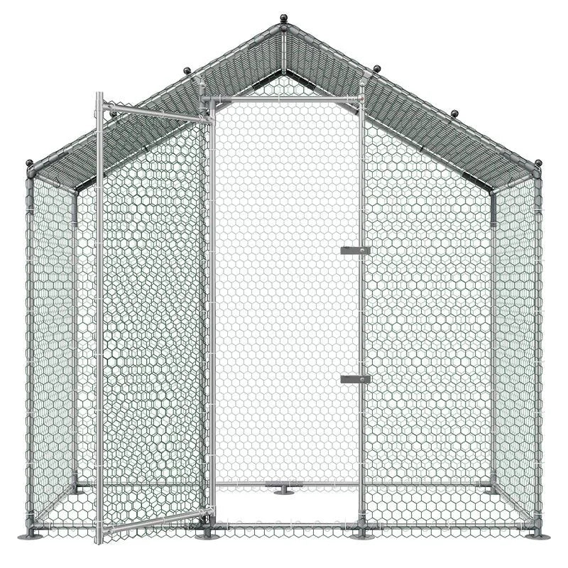 Large Metal Chicken Coop 6.6 x 3.3 x 6.6 ft