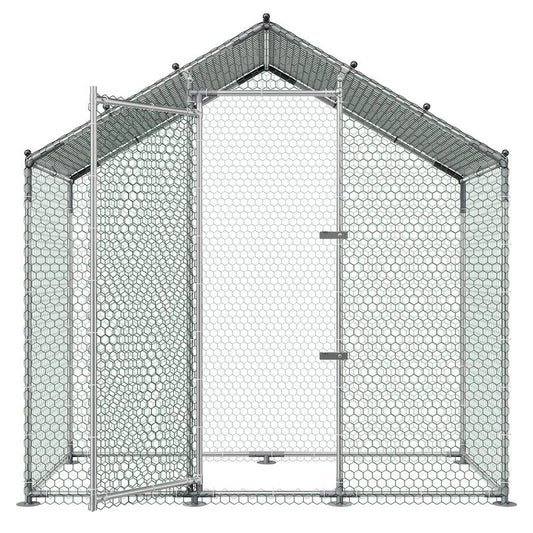 Large Metal Chicken Coop 6.6 x 3.3 x 6.6 ft