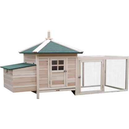 Wooden Chicken Coop with Nesting Box,