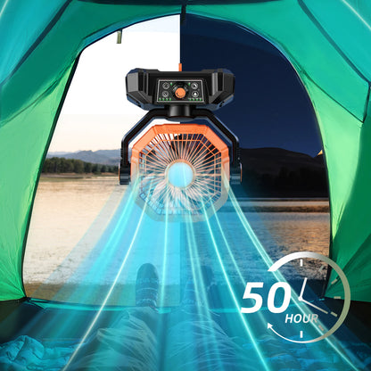 20000mAh Camping Fan with LED Lantern