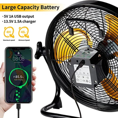 Outdoor solar-powered fan for shed, home, outside, camping;