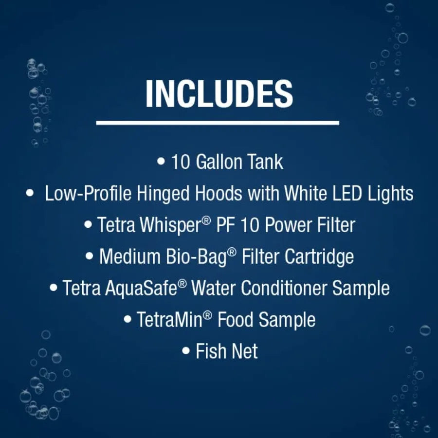 Aquarium, 10 Gallon, Complete Tropical Fish Tank Kit