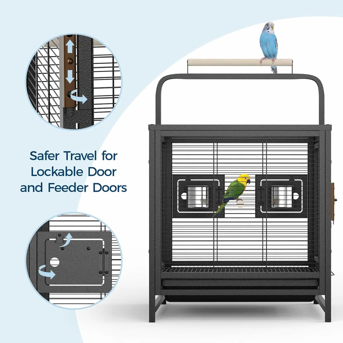 Sturdy Portable Small Bird Travel Cage