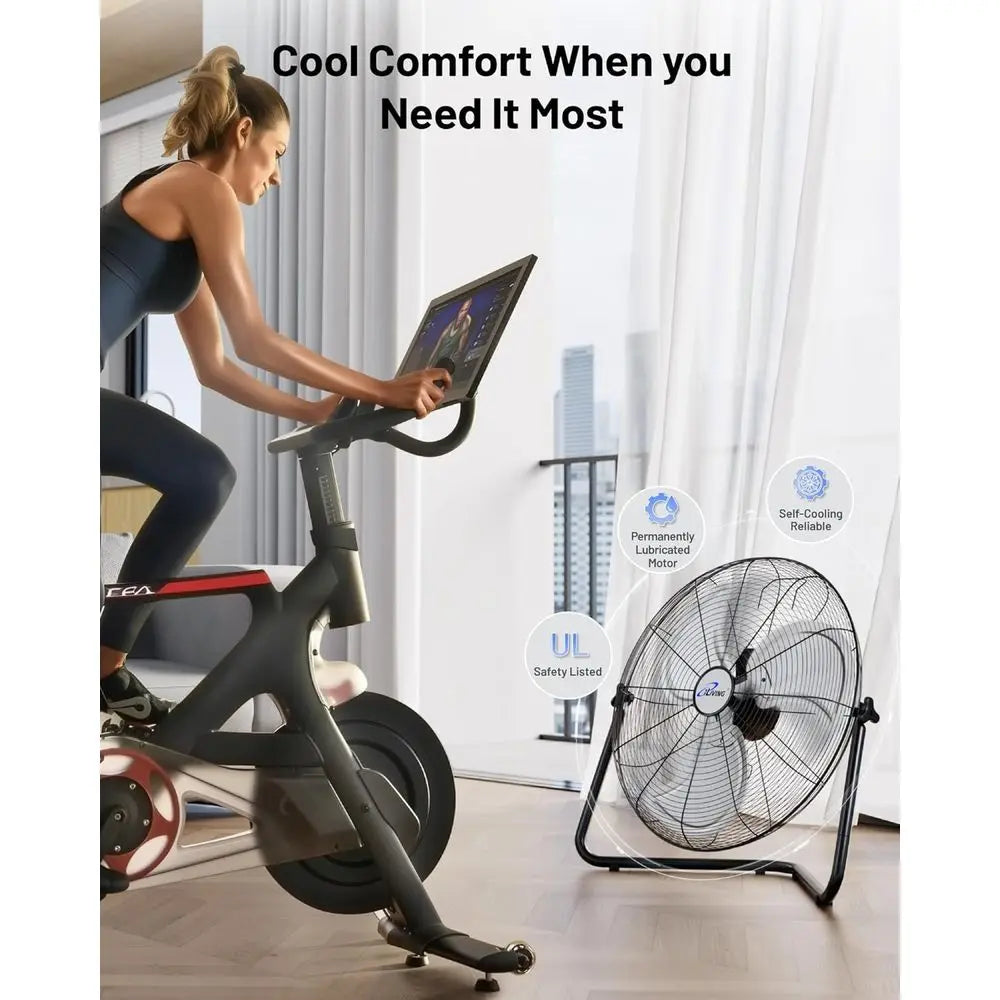 Floor/Wall Mount Fan - 5750 CFM, 120W, 3-Speed