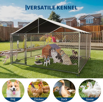 Large Dog Kennel Outdoor with Roof