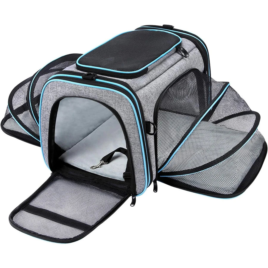 Airline-Approved Expandable Pet Carrier for Small Dogs & Cats