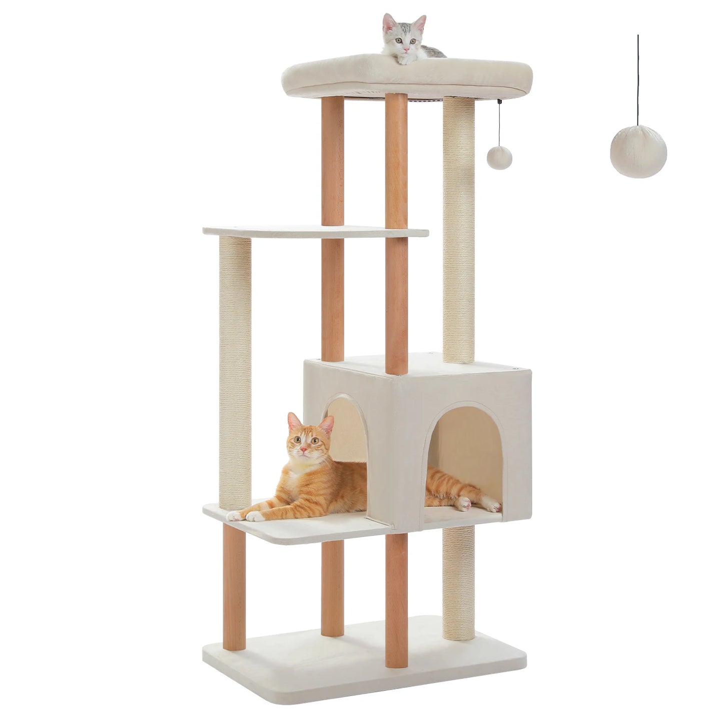 Modern Cat Tree for Indoor Cats, Multi-Level