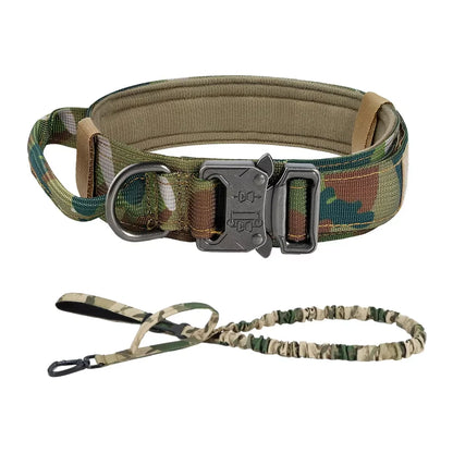 Dog Training Collar Adjustable Tactical W/ Leash