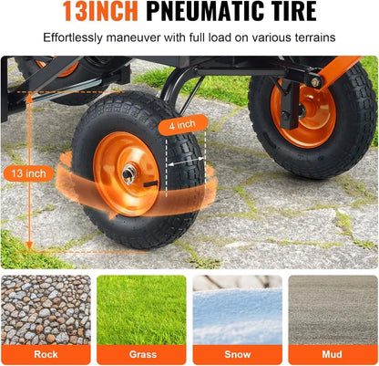 1500lbs Heavy Duty Garden Dump Cart