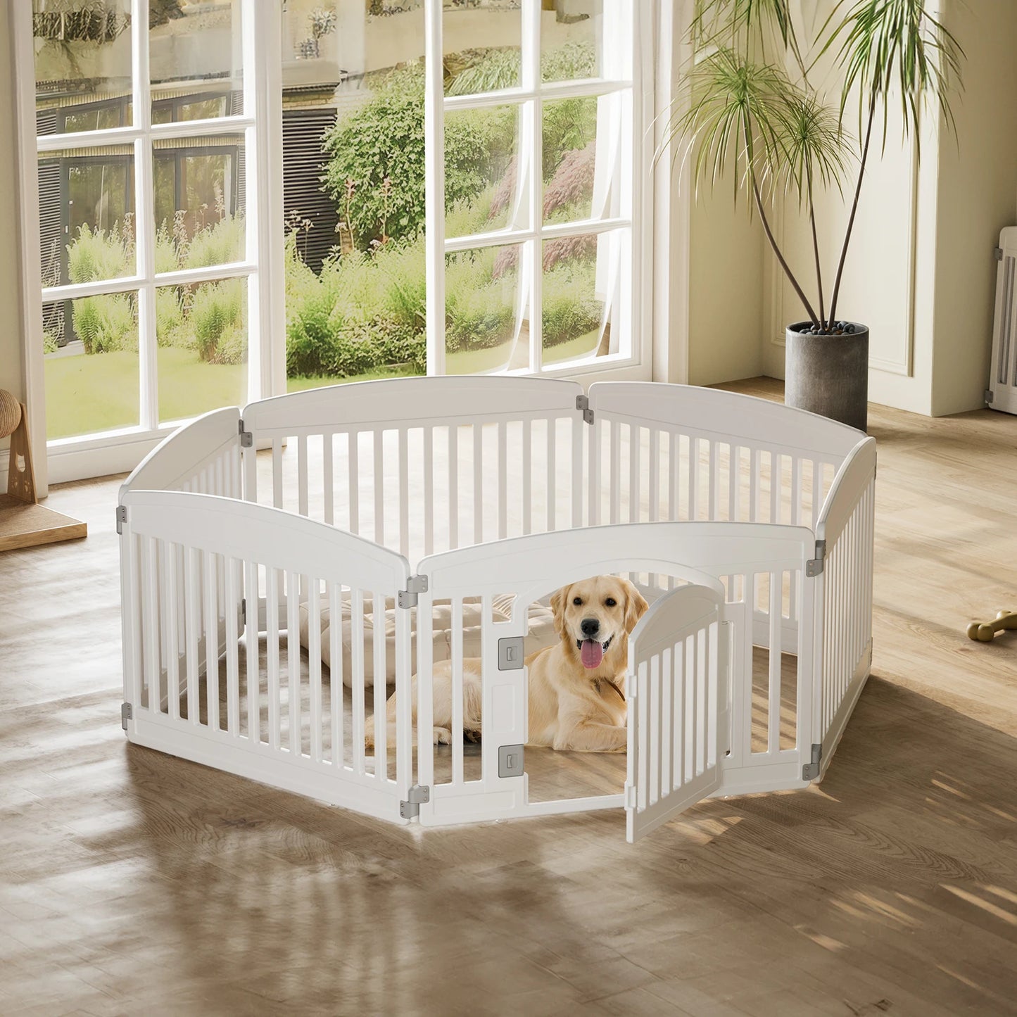 Plastic Dog Playpen 6 Panel 24IN Expandable Durable