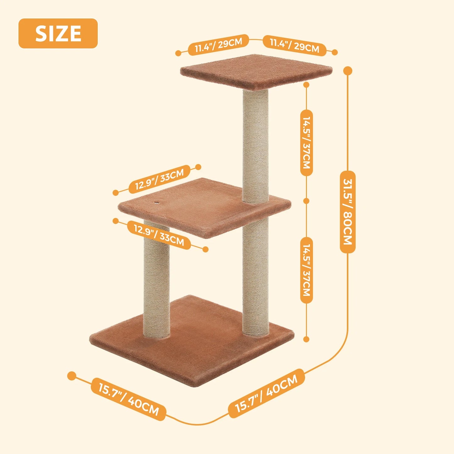Cat tree Tower for Indoor Cats, Scratching Posts, Hammock, Top Perch