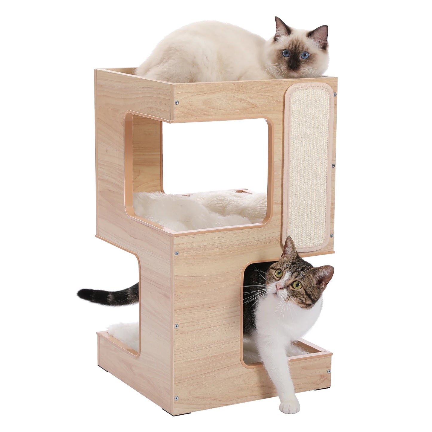 Wood Cat Condo House Bed Tree Tower