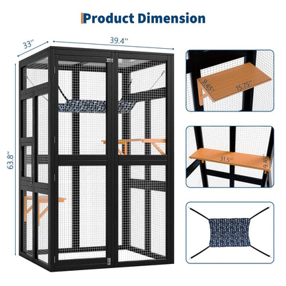 Large Wooden Catio Outdoor Cat Enclosure