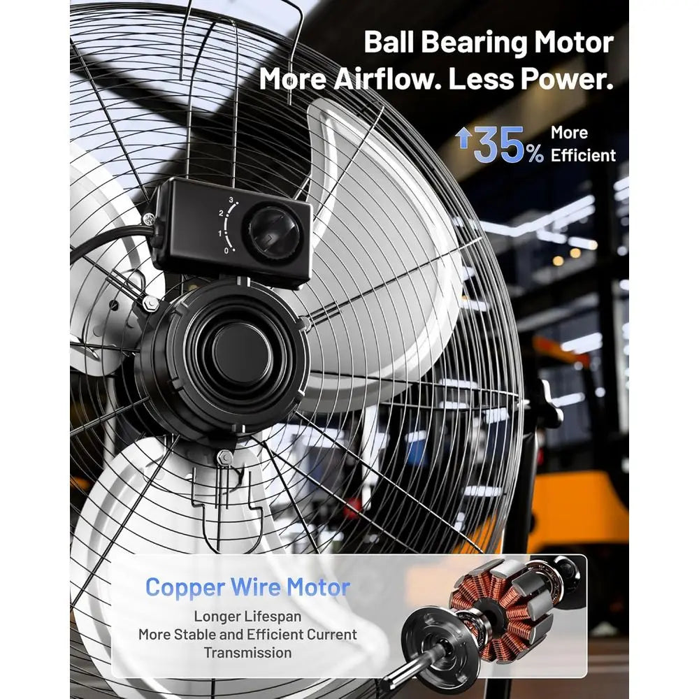 Floor/Wall Mount Fan - 5750 CFM, 120W, 3-Speed