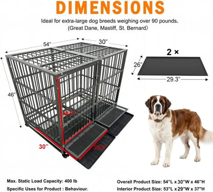 54 inch Heavy Duty Indestructible Dog Crate
