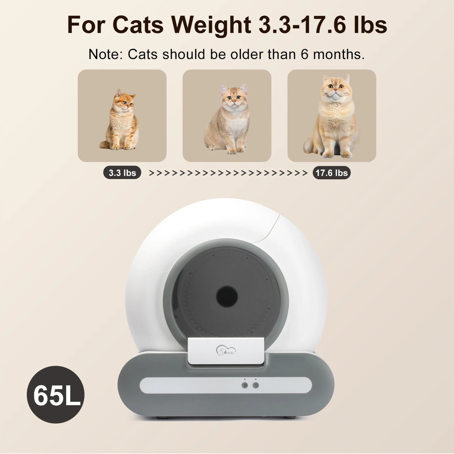 Self-Cleaning Cat Litter Box App Control,