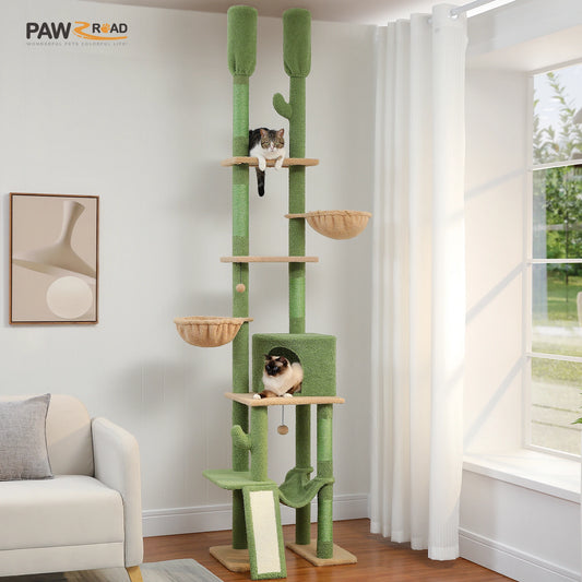 Cactus Cat Tree Floor to Ceiling Tower 7 Tiers